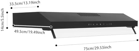 30 Inch Under Cabinet Range Hood with 900 CFM, 3 Speed Gesture Sensing Kitchen Exhaust Hood & Touch Control Panel, Dual Motor Power, Gesture & Touch Control, Stove Vent Hood For Kitchen — view 6