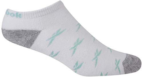 Image of Reebok Women's No Show Athletic Breathable Low Cut Cushioned Socks (12 Pack), Size 4-10, White /Pink /Green