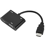 DISPOSITIVOS COMPATIBLES: El convertidor adaptador de interfaz multimedia HD a VGA es compatible con computadoras portátiles, de escritorio y proyectores que tienen puertos VGA a cualquier dispositivo equipado con interfaz VGA HD multimedia.