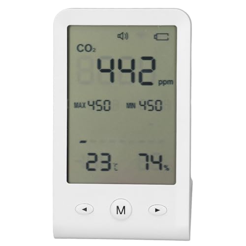 Monitor de CO2 para mejorar la calidad del aire, termómetro e higrómetro con alarma interior