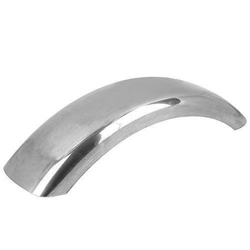 Image of F FIERCE CYCLE 6.1 Inch Custom Silver Tone Metal Motorcycle Splash Guard Long Rear Fender for Harley 883