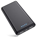 mobiler akku 12v 【Akkupack mit Schutzsystem】: Eingebautes Schutzsystem schützt die Power bank und Ihr Handy vor Überstrom und Kurzschluss. Die Powerbank schaltet sich automatisch aus, wenn ein Kurzschluss oder eine Überlastung auftritt.(Bitte halten Sie die Powerbank während des Ladens von hohen Temperaturen und geschlossenen Umgebungen fern)