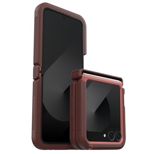 Image of OtterBox Galaxy Z Flip7 FE & Flip6 Defender Series XT Case - Red Clay | Tough, Rugged & Durable Samsung Galaxy Case with Magnets, Rugged Hinge Cover, Durable, Grippy Edges and Port Covers