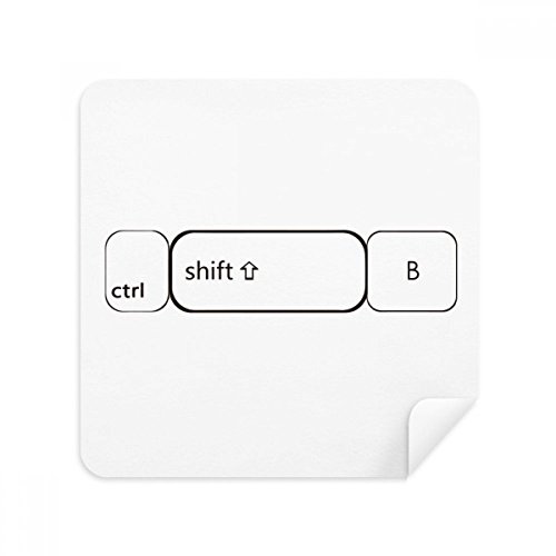 Tissu de nettoyage écran gras et lunettes sales motif clavier en suède 2Pcs