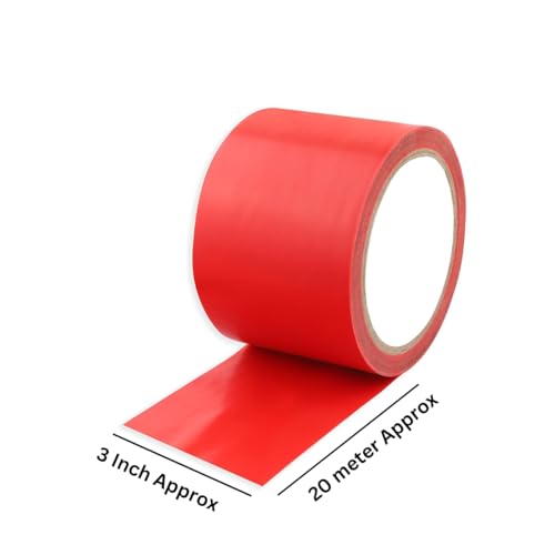 Image of Vastu Red Tape | Size - 3 Inch (72 mm) Approx | Length- 20 Meter (Approx) | Vastu Tape for Toilet Correction | Vastu Tape for Main Door | Tape Remedy | Pack of 1