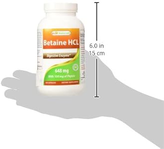 Best Naturals Betaine HCL 648 mg 250 Capsules