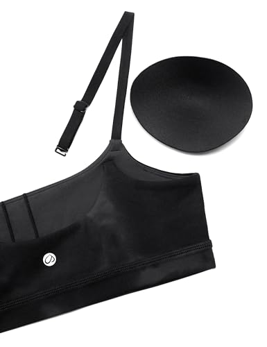 Image of CRZ YOGA Butterluxe Scoop Neck Sports Bras | Light Support, Removable Pads, Yoga, Extremely Soft, U Back, Adjustable Spaghetti Straps, for Women