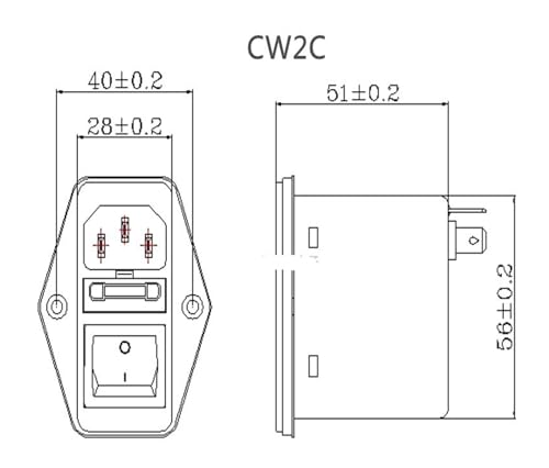 Filtro de alimentación 220V CW2C para proteger los electrodomésticos y equipos del hogar con 6A 2