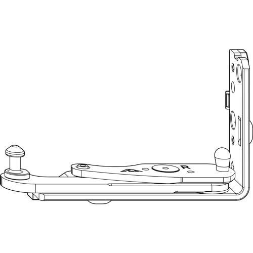 ROTO NT/NX Ecklager Designo K08 DECEUNINCK/KBE/KÖMMERLING/TROCAL silber rechts