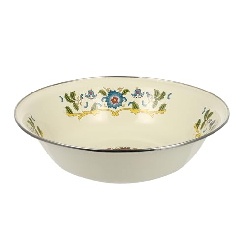 Lavandino grande: un ottimo utensile da cucina per preparare l'impasto, un potente assistente nella tua vita, ciotola smaltata dipinta a mano in stile vintage