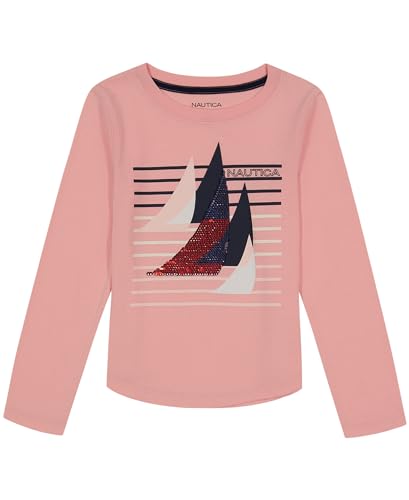 Image of Nautica Girls' Long Sleeve Graphic T-Shirt