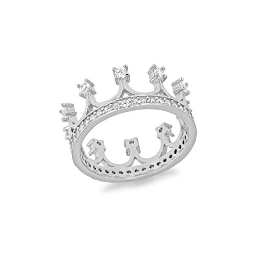 Anneau tiare en argent pour femme bague couronne élégante pour vos soirées