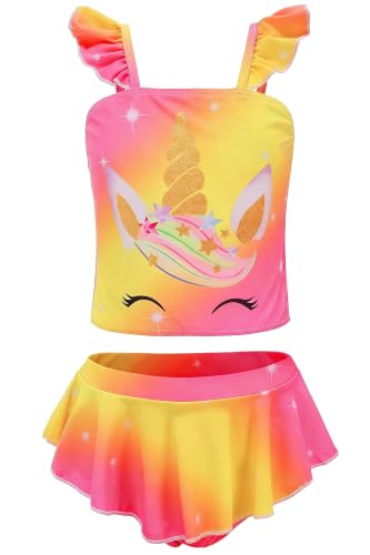Image of Akokvlar Two Pieces Swimsuit Mermaid Bikinis Tankini Bathing Suit for Little Girls