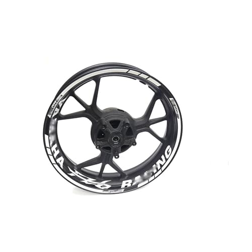 Autocollants Roue pour FZ6 et FAzer liserets de jante moto graphiques noirs et blancs