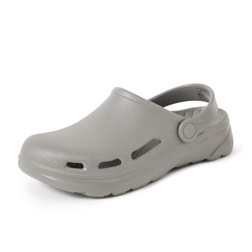 Amazon Essentials Unisex Adults Lightweight Garden Clogs Grey 12 UK Men/ 13 UK Women