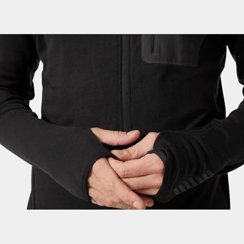 Chaqueta Helly Hansen LIFA Merino Midlayer de hombre en color negro para montaña 7