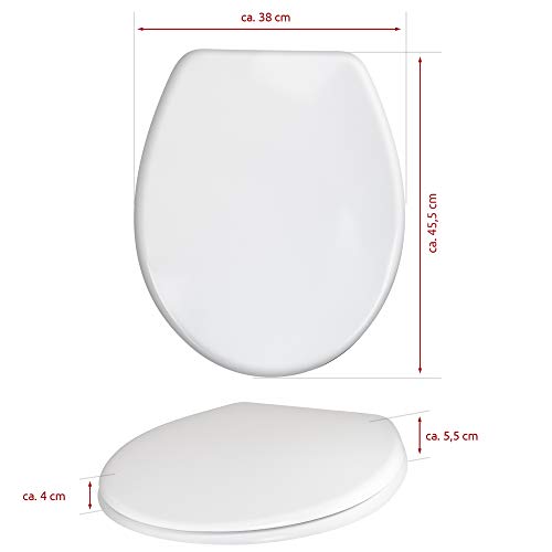Stel4Style WC-Sitz mit Absenkautomatik Klo Brille &Deckel Absenkbarer Toilettensitz und Klodeckel Klobrille und Toilettendeckel, Motiv:Hund