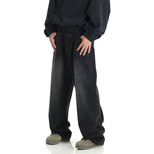 Men's Classic Fit Bootcut Jeans Denim Pants Casual Loose Fit Long Trousers2