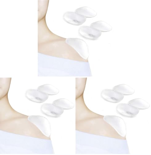 Image of Silicone Shoulder Pads for Womens Clothing, Anti-Slip Shoulder Push-Up Pads Invisible Breathable Enhancer Reusable Mothers Day Gift, 2 Pairs (Transparent) (Pack of 3)