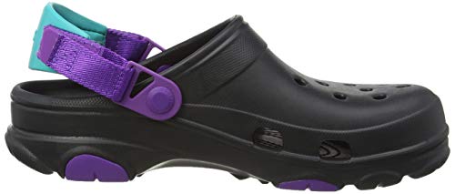 Crocs Classic All Terrain Clog, Black/Neon Purple, Men's 12/Women's 14 #TOP5