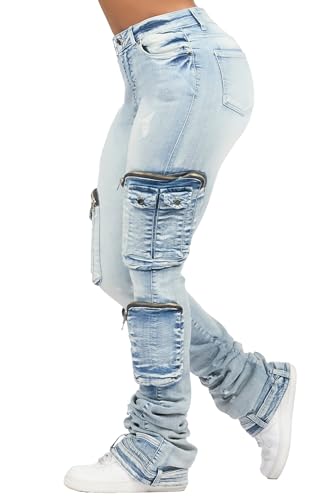 Women's Alisson Cargo Super Stacked Jean