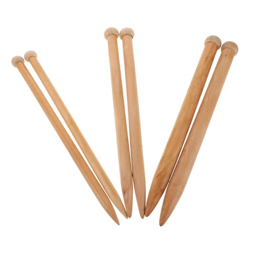 Aiguilles à tricoter en bois robuste Uonlytech, l'outil idéal pour vos plaids et gros pulls