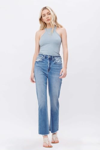 SALT TREE Mica Denim - Aniello Super High Rise Straight Leg Jeans - MDP-T2034