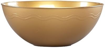 Party Dimensions Wave Serving Bowl-100 oz | Gold | 1 Pc Plastic Bowl, 100 oz