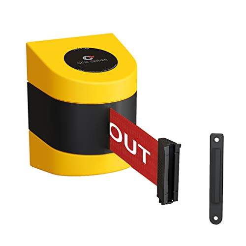 Barrera de pared fija para control de accesos en almacenes y tiendas con cinta de 15 pies