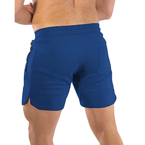 Image of PIDOGYM Men's 5 inch Gym Workout Shorts,Fitted Jogging Short Pants for Bodybuilding Running Training with Zipper Pockets