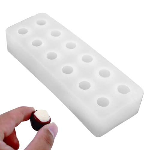 Molde de silicona para tarta de castañas, 12 cavidades, molde de silicona para decoración de tartas, aperitivos, trufas, pastelería para mousse, bombones, dulces, galletas