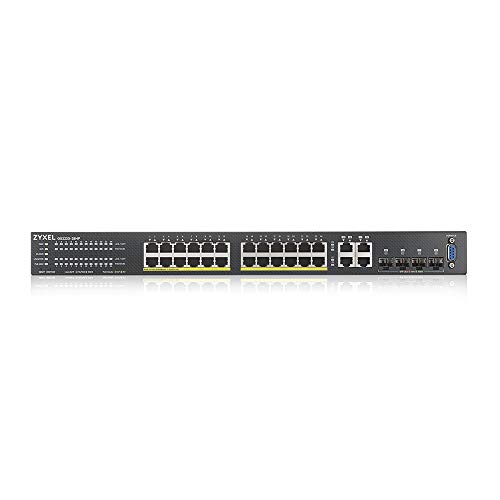 Image of ZyXEL 24-Port Gigabit Ethernet Layer 2 Managed PoE+ Switch with 375 Watt Budget and 4 Gigabit Combo Ports and Hybrid Cloud Mode [GS2220-28HP]