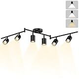 Lavendex LED 6 Light Track Lighting Kit, 3 Color Adjustable Ceiling Spot Lighting Includes 6 x GU10 Bulb...