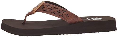 Yellow Box Women's Benji Wedge Sandal, Dk Brown, 7 M Us #TOP7