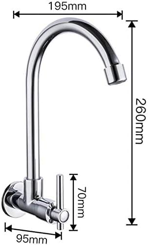 Robinet de lavabo eau froide mural et flexible pour cuisine moderne