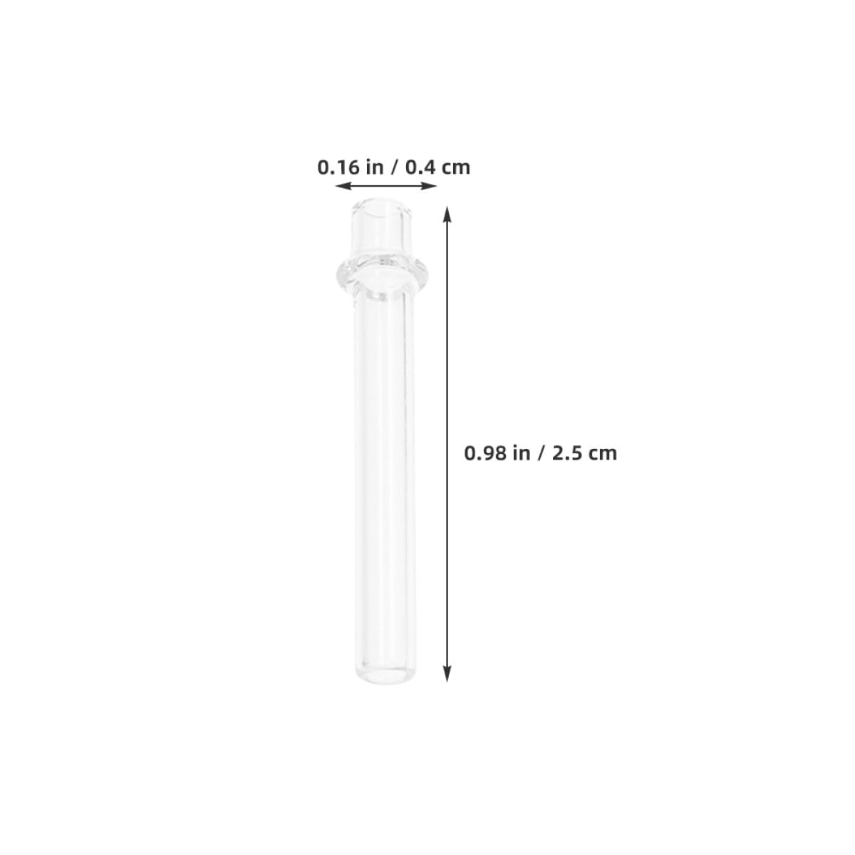 10 Tubos de Vidrio para Lámparas de Aceite 4mm X 25mm, Porta Mecha Transparente Resistente al Calor, Accesorios para Linternas de Queroseno, Uso en Camping y Decoración Interior