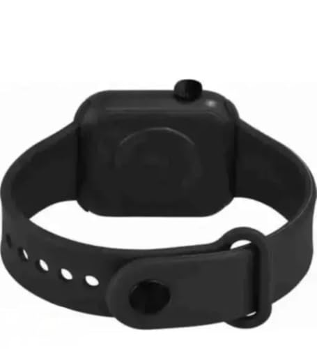 Image of Kids Digital led Smart Watch with Waterproof Digital Display, Black Silicone Band, Square Dial