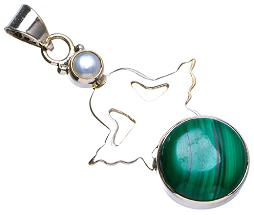 Pendentif malachite et argent 925 pour sublimer votre style bohème chic au quotidien