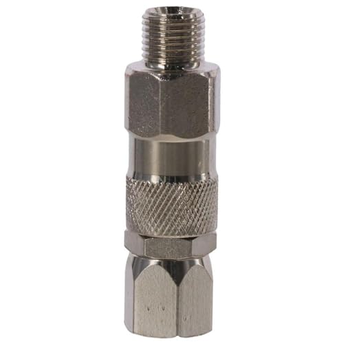 Image of FEIYING Gauges,Quick Connect Fitting Stainless Steel Airless Silver Spray Gun Test Adapter 360 Degree Rotation Swivel Head
