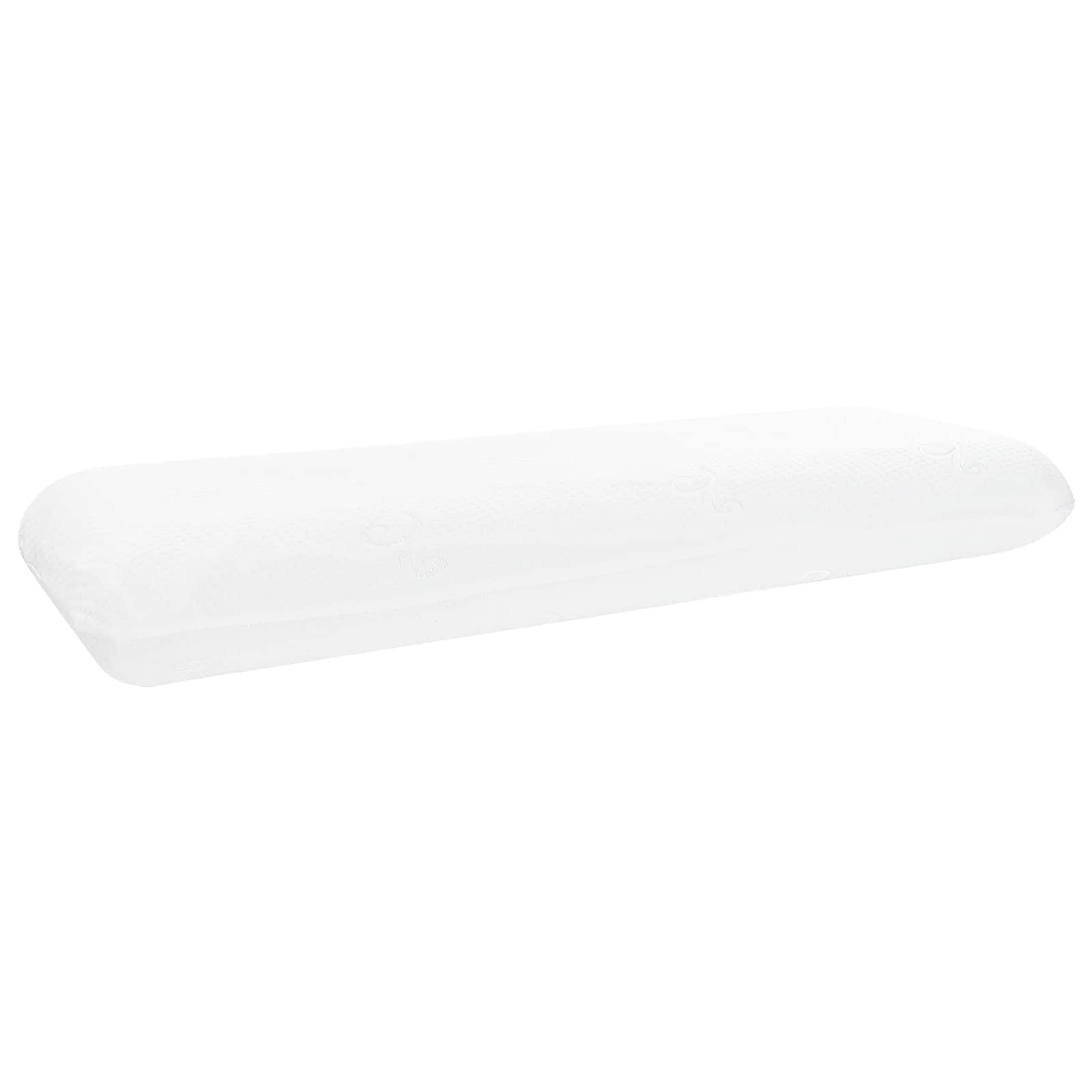 Cuscino per dormire, tinta unita, bianco, 105 x 36 x 13 cm, in memory foam gel, ergonomico, traspirante, con tecnologia gel rinfrescante, per chi dorme sul fianco e supporto cervicale in