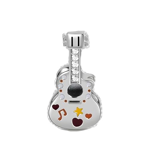 G 94 Charm Guitarra Flamenca, Plata de Ley 925, Compatible con Pulsera Pandora