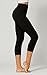 Conceited Capri Leggings for Women - High Waisted - Soft - Casual - Black - Small - Medium