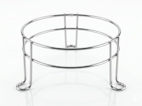Image of Alloy Steel Gamla /Matka, Plant Pot /Water Pot Stand (Silver, Standard)