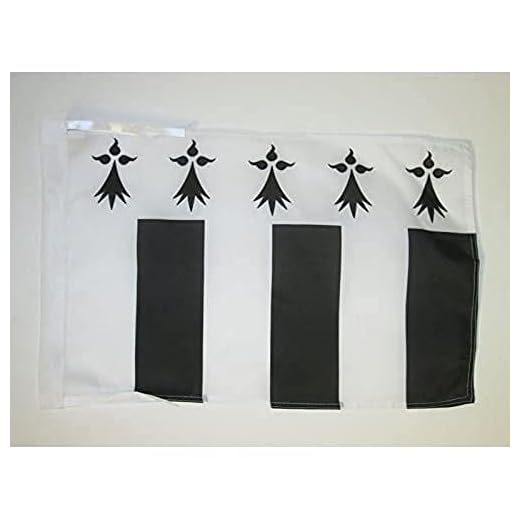 Drapeau Rennes 45x30cm - PAVILLON rennais - Bretagne 30 x 45 cm haute qualité - AZ FLAG