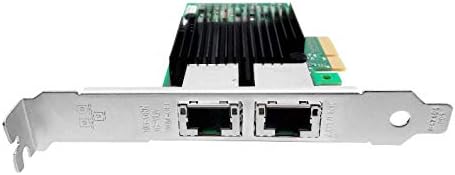 Two RJ45 ports on the X550-T2 Ethernet Adapter