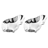 MUCKLILY 2 pièces Lot Assiettes Huîtres Acier Inoxydable Résistant Haute Température p...