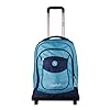 Colourbook Zaino Trolley SSC Napoli 1926 Azzurro Ufficiale, Modello 2 In 1 Scuola Elementare, Con Ruote Silenziate E Scocca Antiurto, Telaio Rinforzato, Zaino Con Carrello