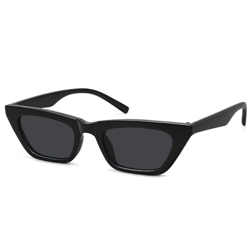 Fozono Narrow Square Cat Eye Sunglasses for Women