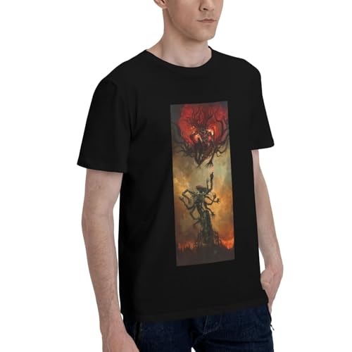 Youth Dads Crew Neck T Shirt Short Sleeve Clothing for Blood borne Tshirts,Breathable tee3