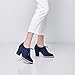 Imagen de UMore Otoño Mujer Tacones Altos Vintage Gamuza con Cordones Zapatos de Negocios Elegantes Bombas de Punta Redonda Color sólido Oficina Carrera Zapatos Oxford